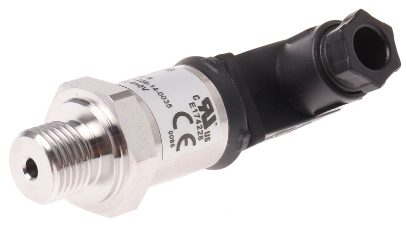 Gems Sensors Pressure Sensor, 0bar Min, 250bar Max, Voltage Output, Relative Reading