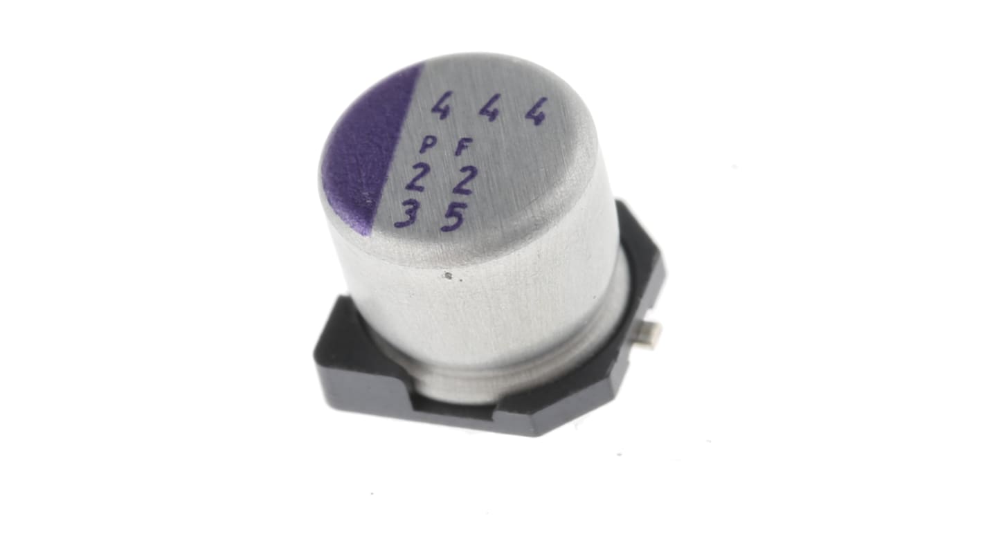 Condensatore polimerico Panasonic SVPF, 22μF, 35V cc, SMD