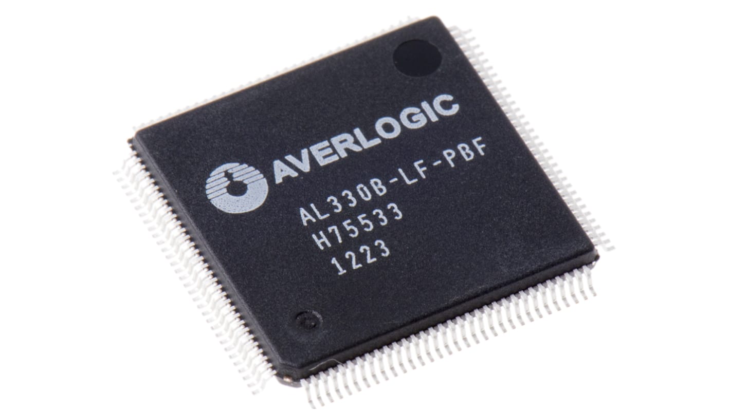 LCDコントローラ AverLogic 4kB 10ビットADC、3チャンネル、AGC / ACC, 128-Pin LQFP