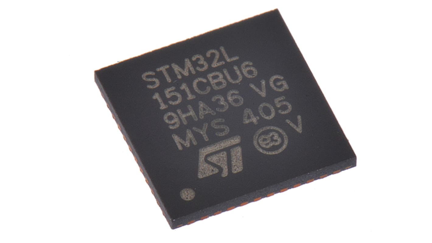 STMicroelectronics STM32L マイコン, ARM Cortex M3コア, 32MHz, 128 kB, フラッシュ, 48-Pin UFQFPN