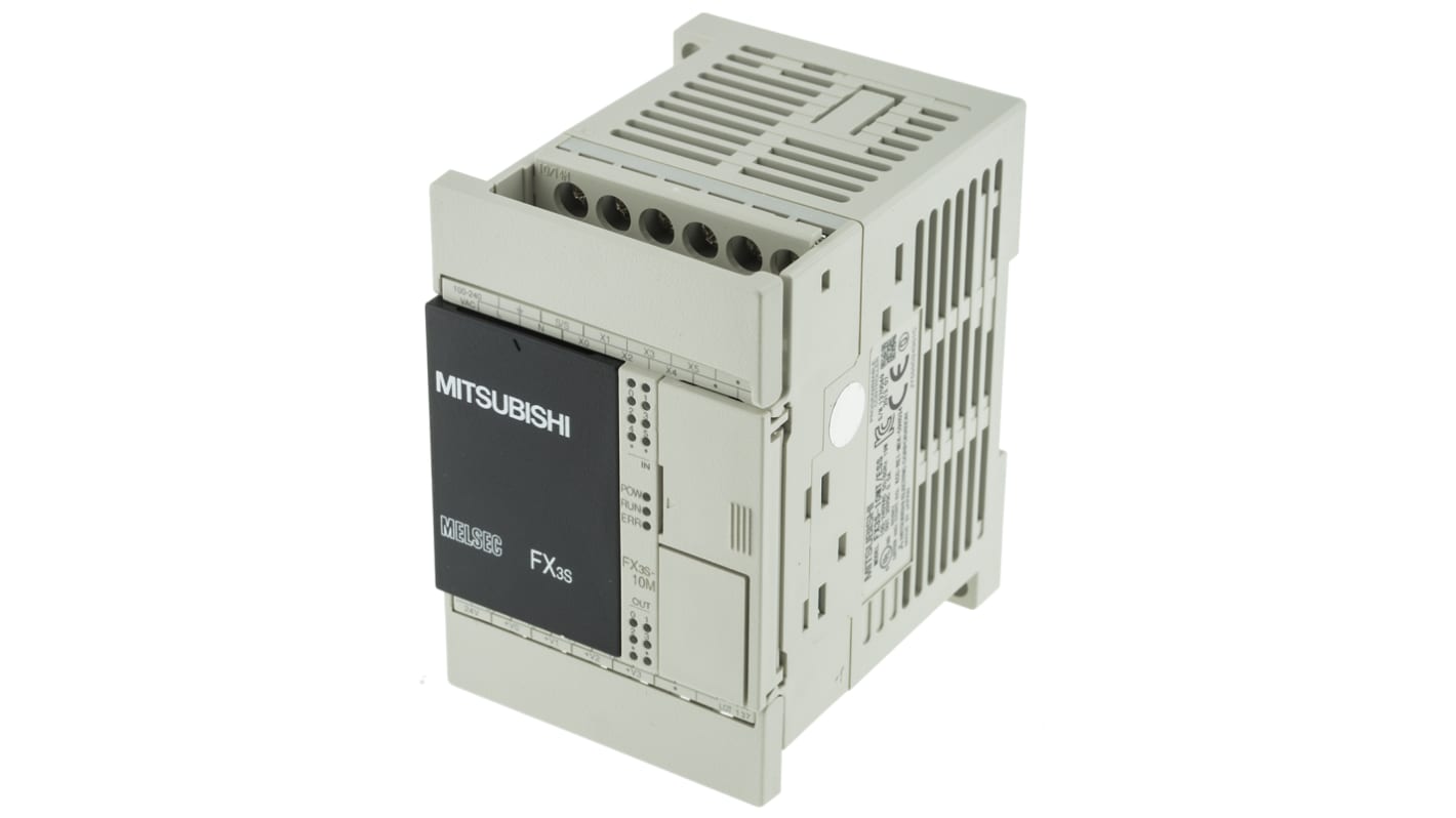 Rs-Online CPU PLC Mitsubishi Electric FX3S ingressi: 6 uscite: 4 10 I/O 100 → 240 V c.a