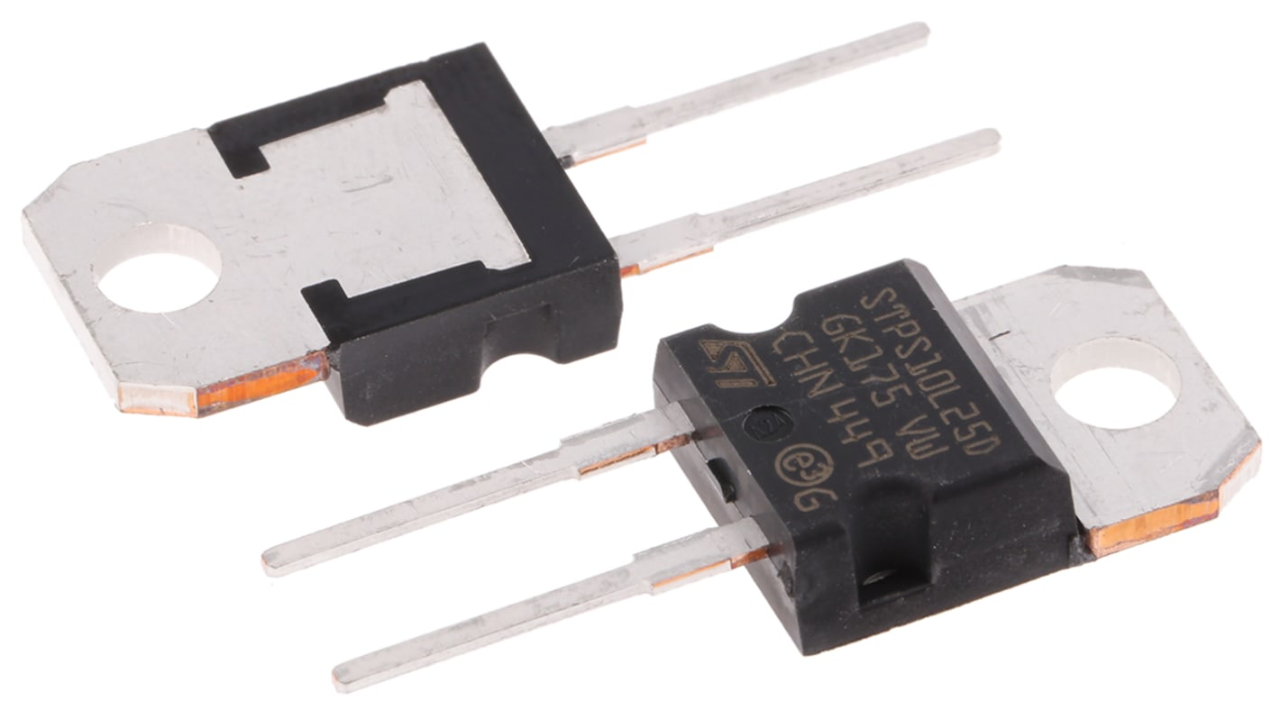 STMicroelectronics 25V 10A, Schottky Diode, 2-Pin TO-220AC STPS10L25D