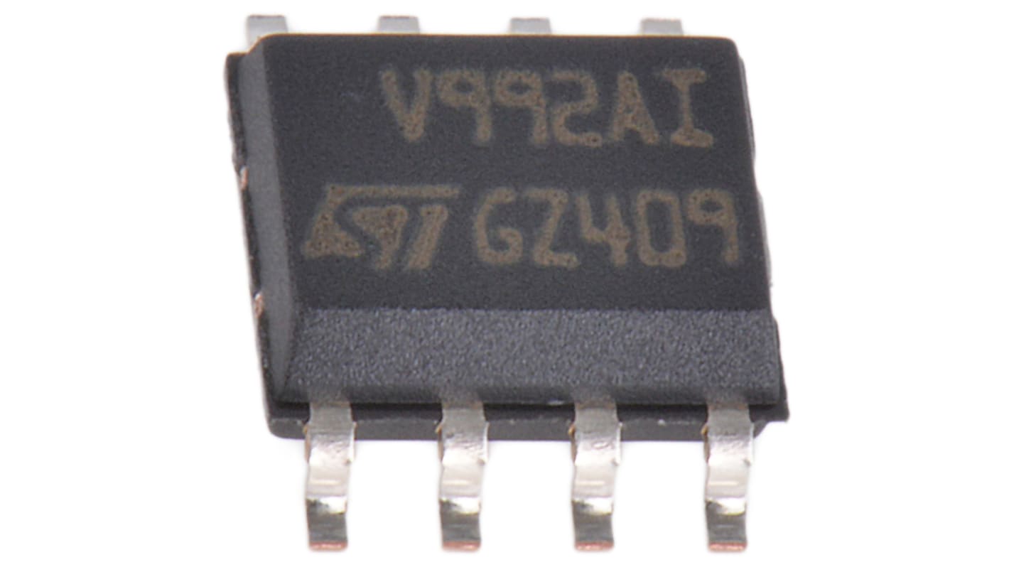 TSV992AIDT STMicroelectronics, Op Amp, RRIO, 20MHz, 2.5 → 5.5 V, 8-Pin SOIC