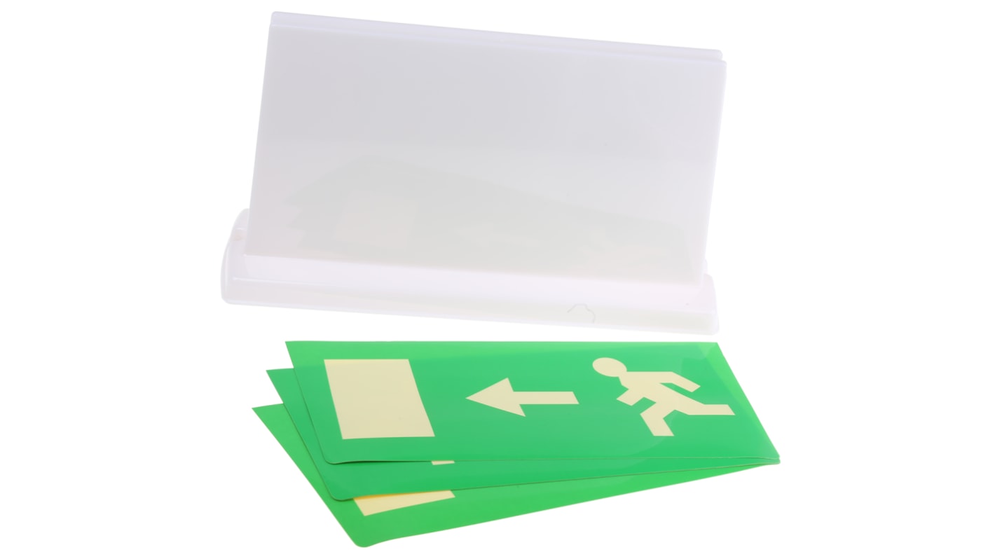 RS Pro Emergency Exit Sign, Down, Left, Right Graphic, Ceiling/Wall Mount