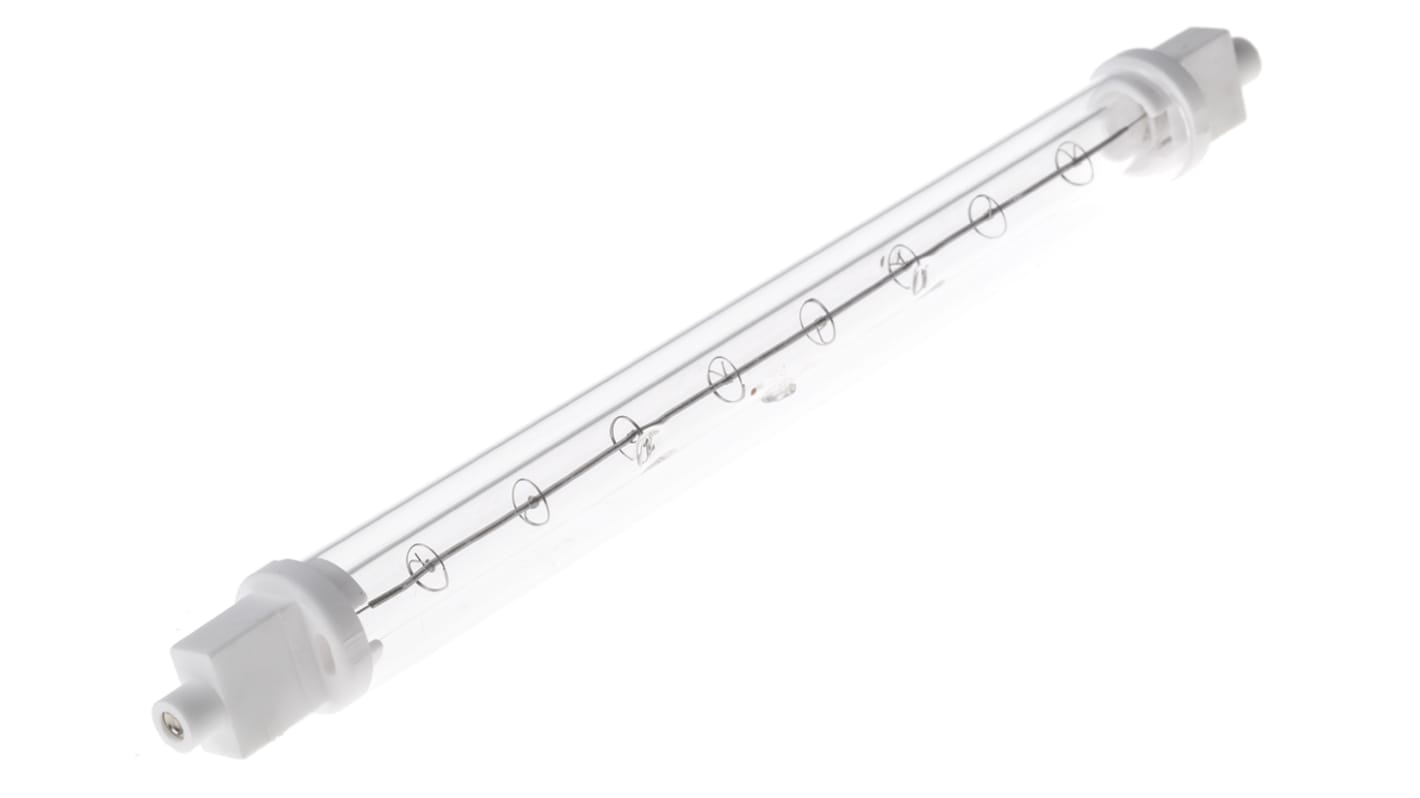 Lampada termica a infrarossi (IR) RS PRO, lunghezza 220 mm, Ø 19mm, 300 W, 230 V, lampada Trasparente da 8000h, con