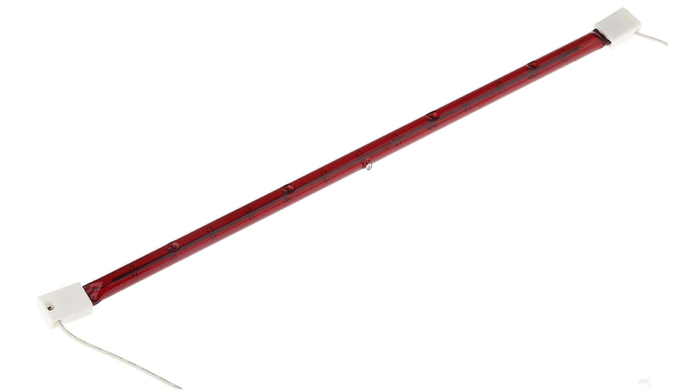 RS PRO Infrarotlampe, Rot, 1000 W, SK15, 110 V, 350 mm lang, 10mm Ø, 5000h Lebensdauer