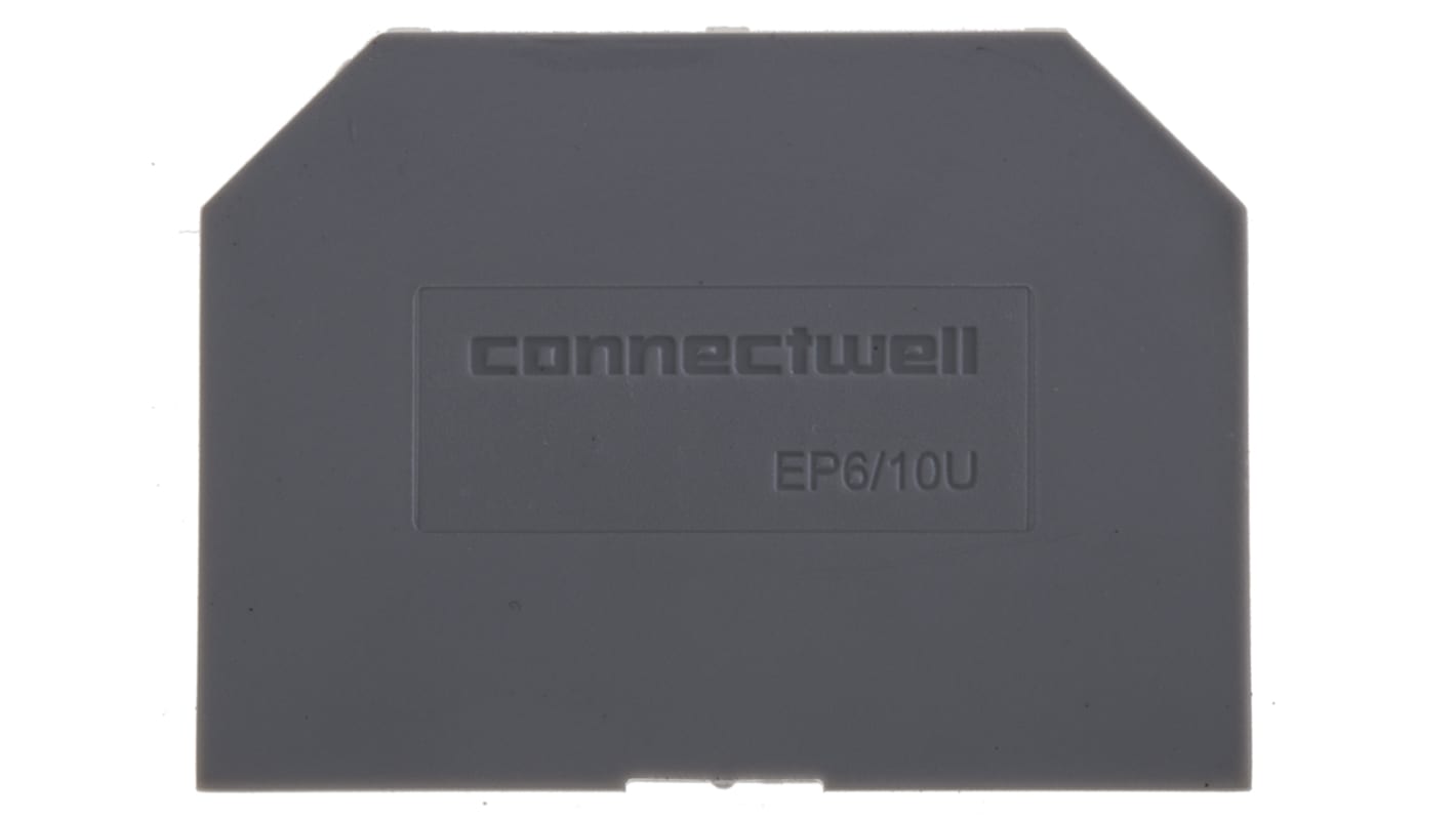 RS PRO End Cover for Use with DIN Rail Terminal Blocks
