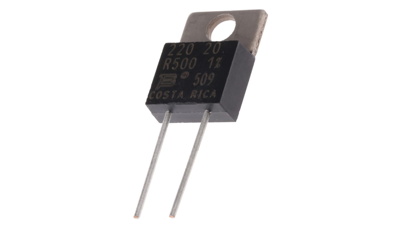 Bourns 厚膜电阻, 500mΩ, 20W, ±1%容差, ±100ppm/°C, TO-220, PWR220T系列