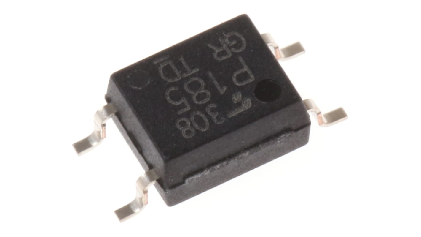 Toshiba, TLP185(GR DC Input Transistor Output Optocoupler, Surface Mount, 4-Pin SOIC