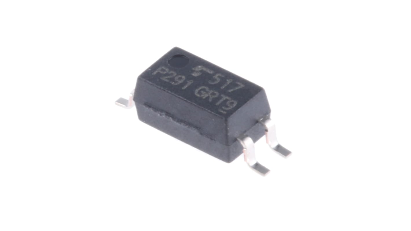 Optoacoplador Toshiba TLP de 1 canal, Vf= 1.4V, Viso= 3,75 kVrms, IN. DC, OUT. Transistor, mont. superficial,