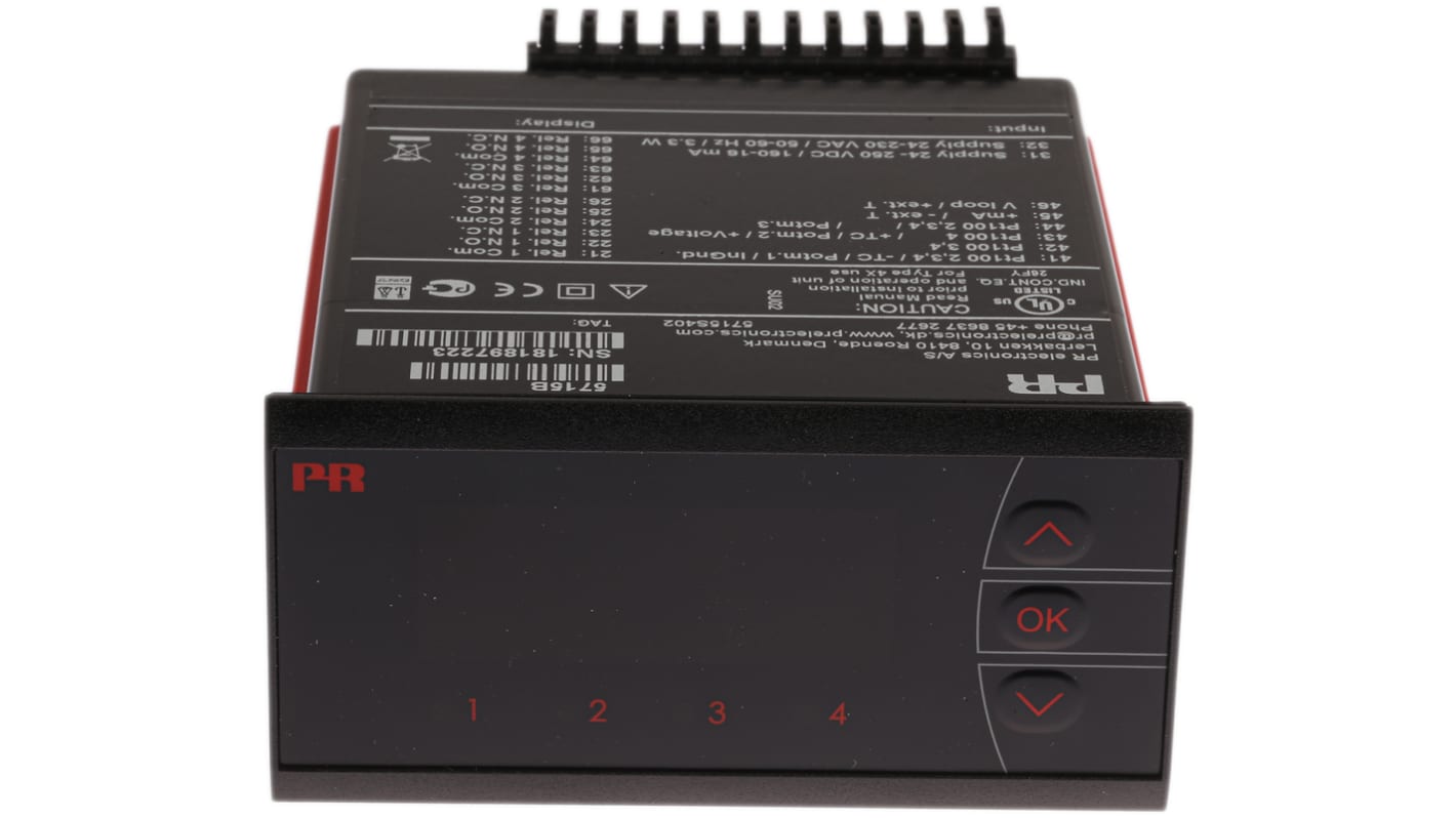 PR Electronics 5700 LED Process Indicator for Current, Potentiometer Signals, Resistance, Temperature, Voltage, 44.5mm