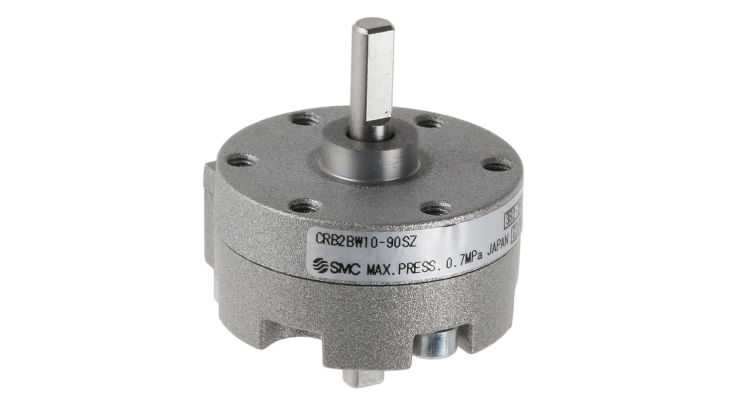 Attuatore rotante pneumatico SMC, Doppio effetto, foro da 10mm, rotazione di 90°, attacco M3 x 0,8, 0,7 MPa max