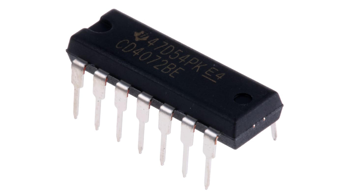 Texas Instruments CD4072BE, Dual 4-Input OR Logic Gate, 14-Pin PDIP