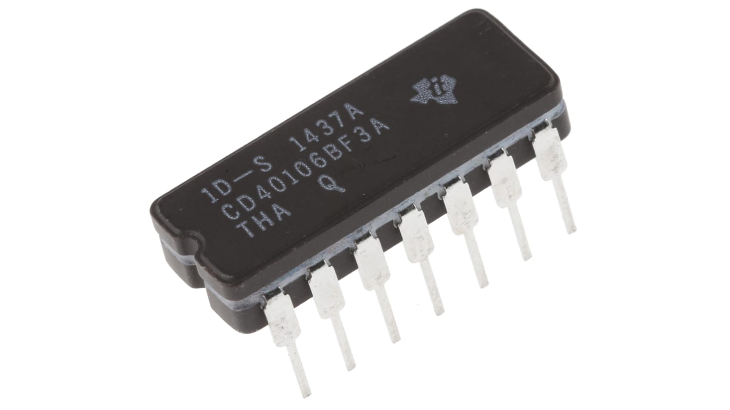 Texas Instruments 反相器, 6元件, 低电平4.2mA, 高电平-4.2mA, 14p, CDIP, 通孔安装