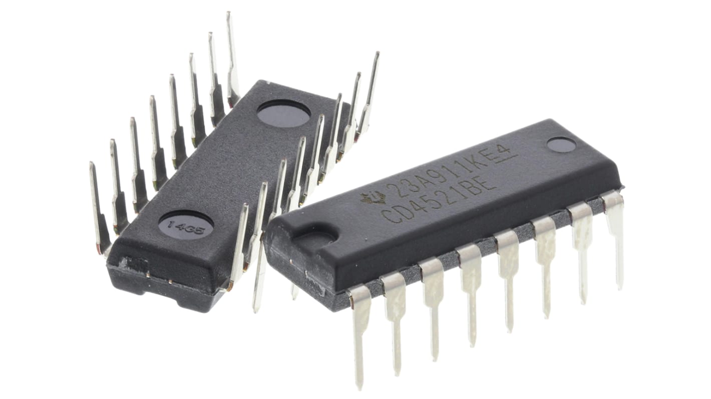 Texas Instruments 分频器芯片, 最大工作电压18 V, 16引脚, 最高工作温度+125 °C, 通孔安装, PDIP封装