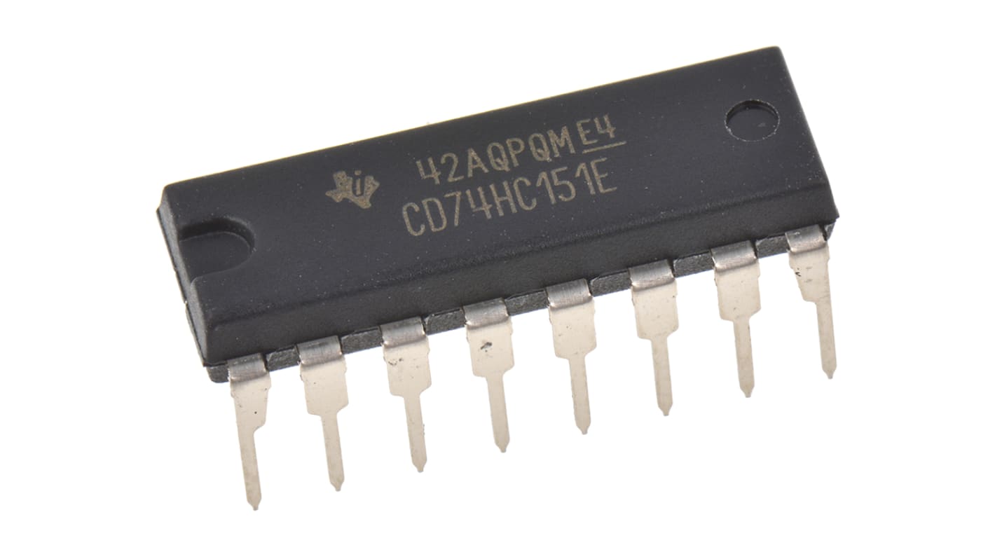 CD74HC151E Texas Instruments, Multiplexer Switch IC Single 8:1, 2 → 6 V, 16-Pin PDIP