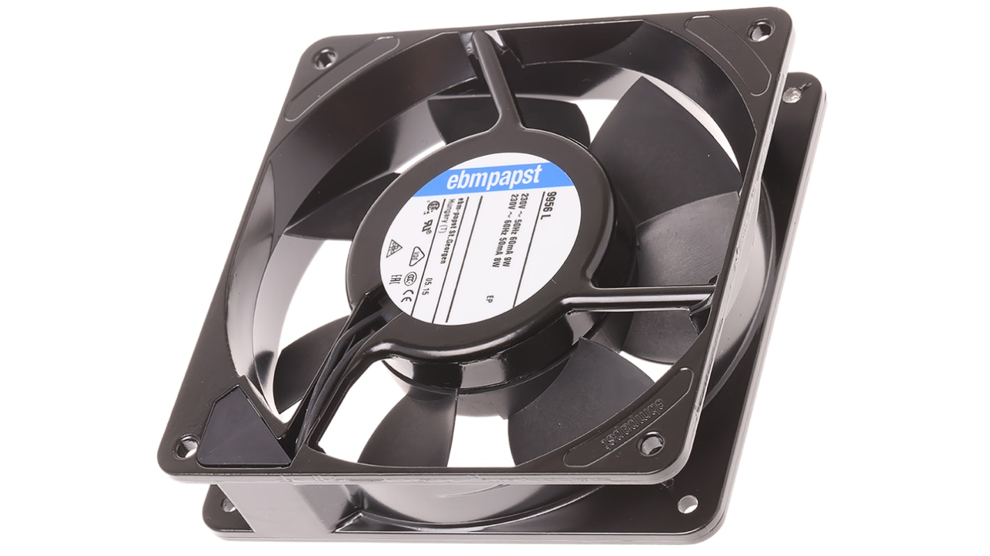 ebm-papst 9900 Series Axial Fan Kit, 230 V ac, AC Operation, 84m³/h, 9.5W, 119 x 119 x 25mm