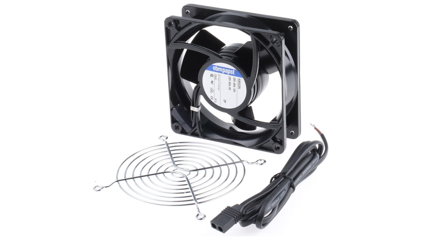 ebm-papst 4000 Z Series Axial Fan Kit, 230 V ac, AC Operation, 160m³/h, 19W, 119 x 119 x 38mm