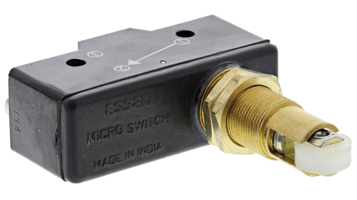 RS PRO Spring Plunger Micro Switch, Screw Terminal, 15 A @ 250 V ac, SP-CO