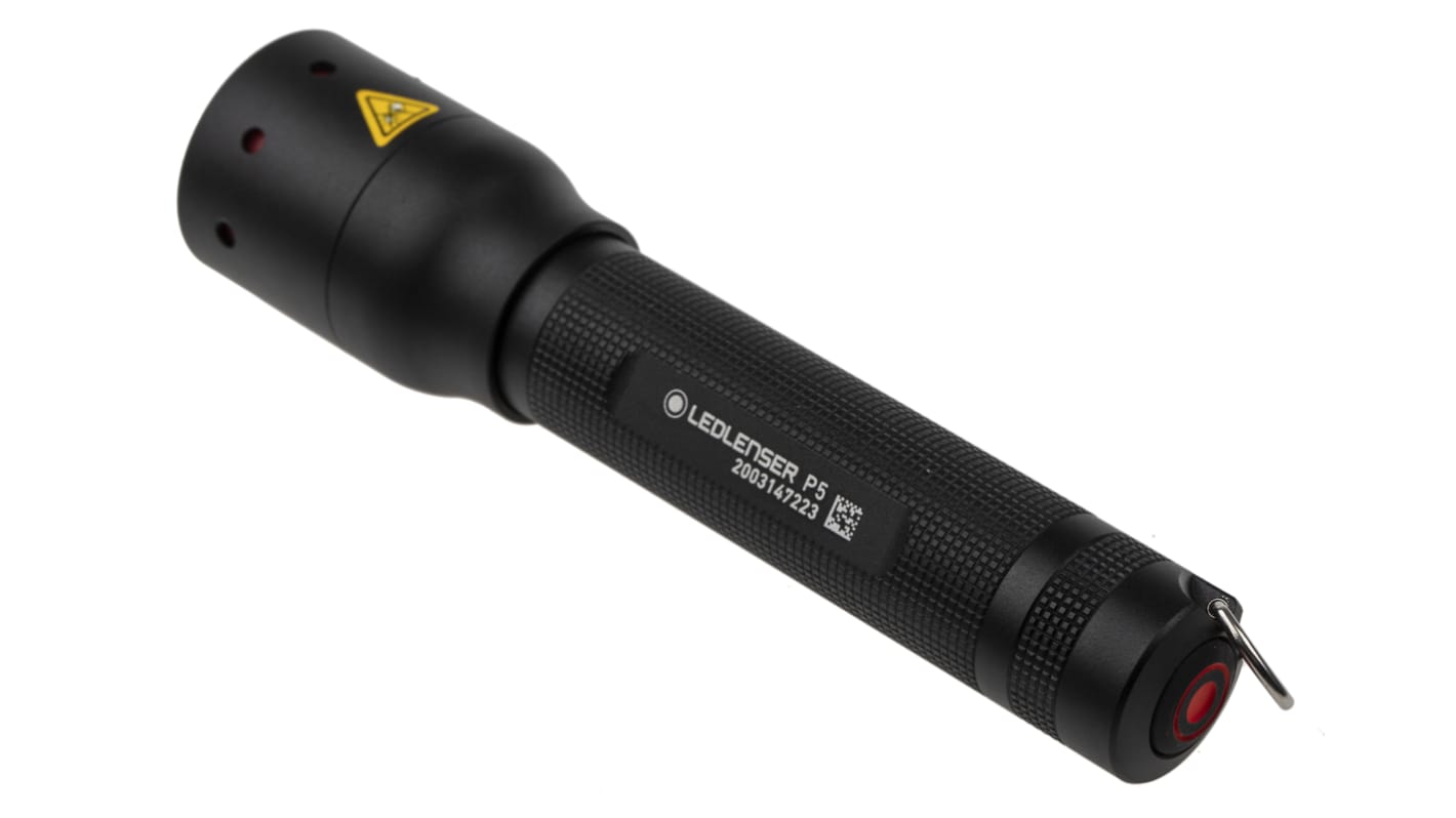 LEDLENSER 手电筒, 140 lm, LED, AA电池, 黑色, P5