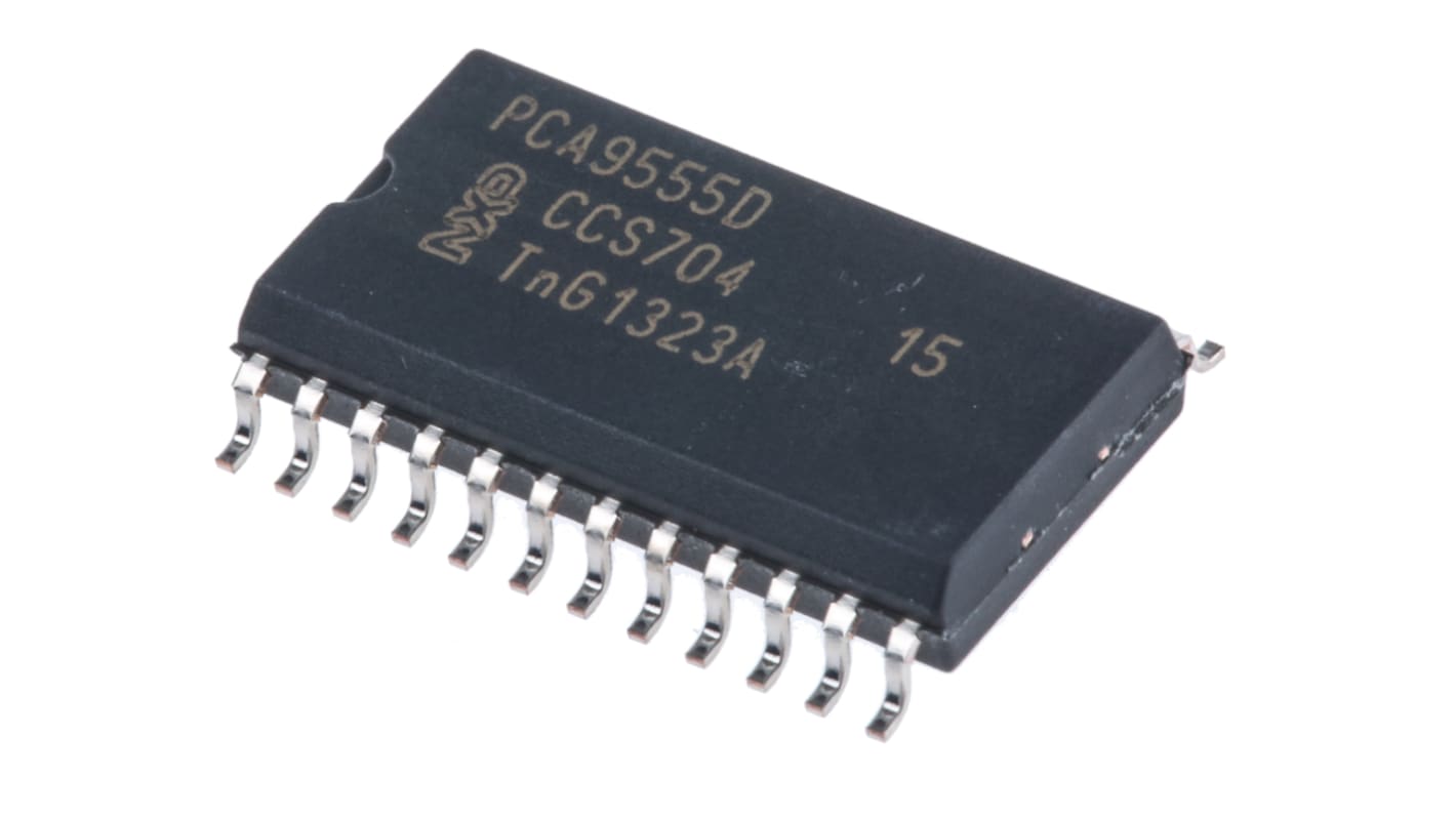 Expansor de E/S, PCA9555D,118, 16 canales, I2C, SMBus, SOIC, 400kHz, 24 pines