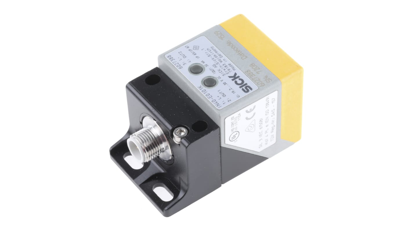 Sick IN4000 Series Inductive Non-Contact Safety Switch, 24V dc, Plastic Housing, 2NO, M12