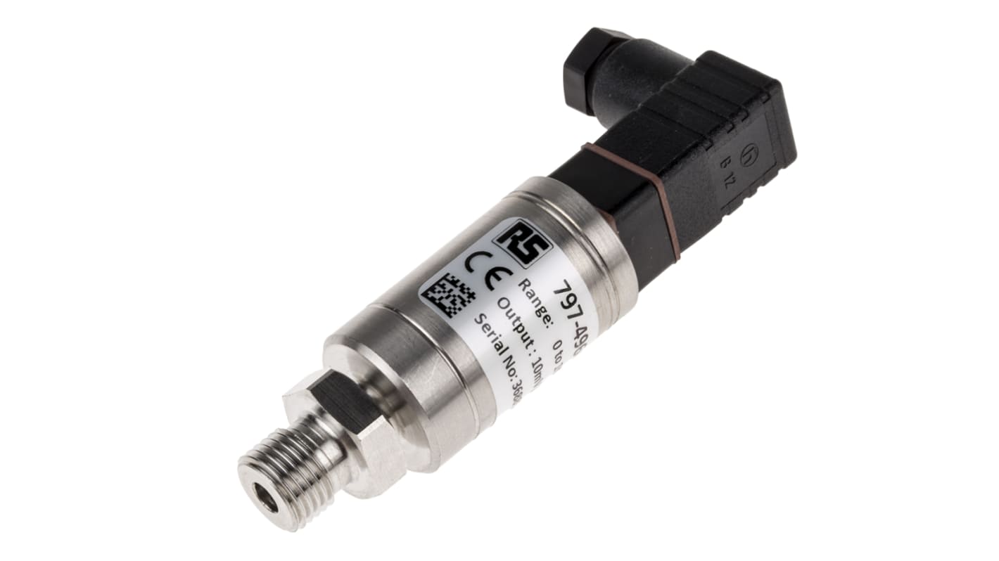 RS PRO Pressure Sensor, 0bar Min, 16bar Max, Voltage Output, Relative Reading