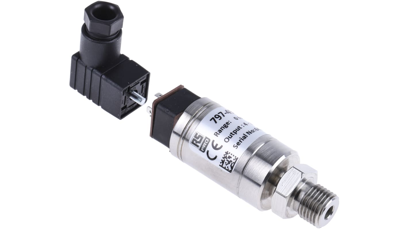 RS PRO G1/4 Relativ Drucksensor 0bar bis 250bar, Stromausgang 4 → 20 mA, für , für Gas, Hydraulikflüssigkeit