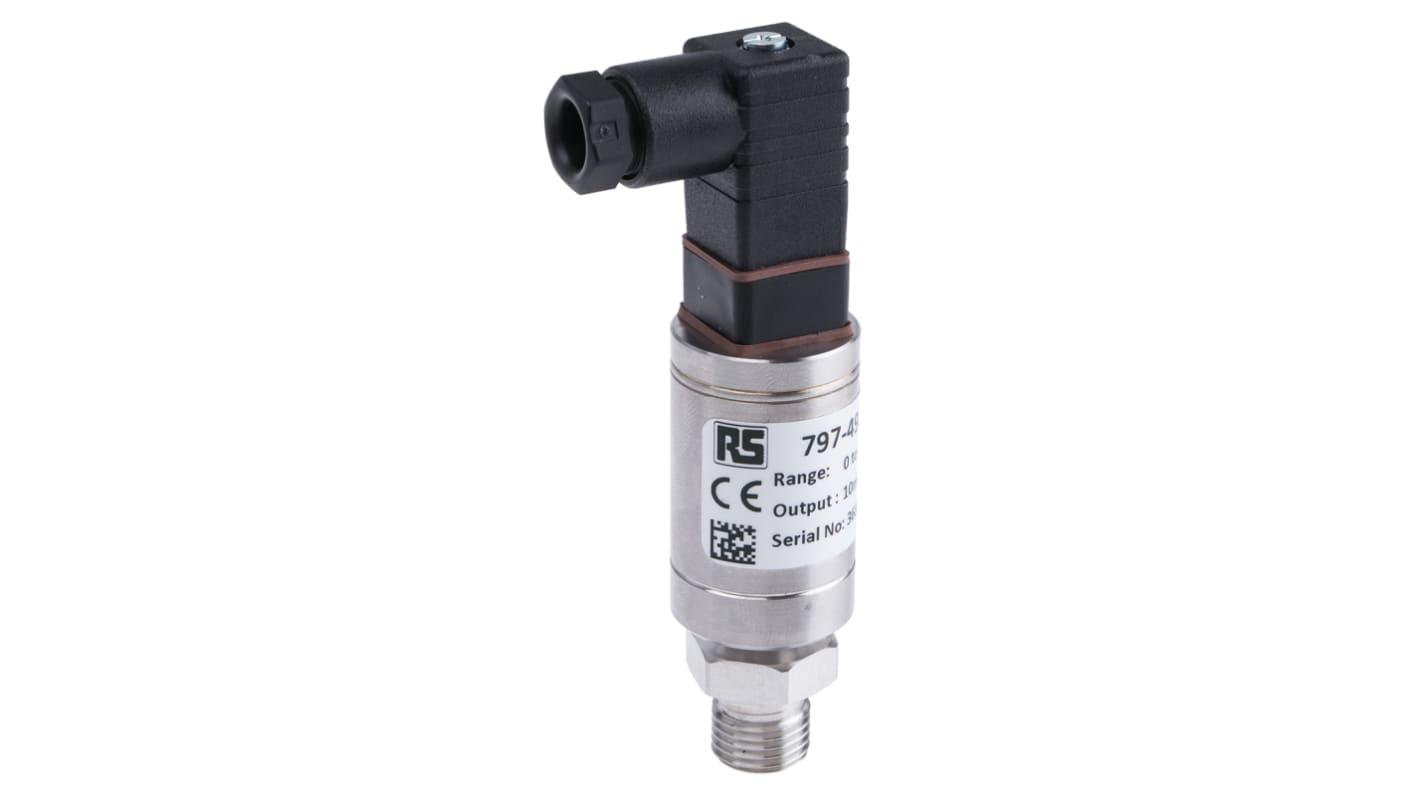 RS PRO Pressure Sensor, 0bar Min, 1bar Max, Voltage Output, Relative Reading