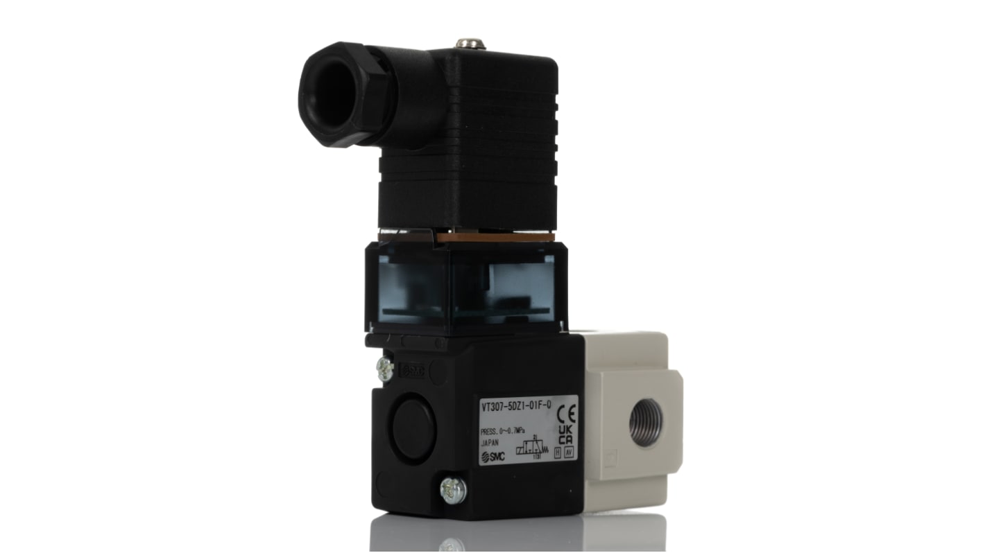 SMC Pneumatiske solenoidventiler, serie VT307, G 1/8, 3/2, Magnet/magnet, Manifold