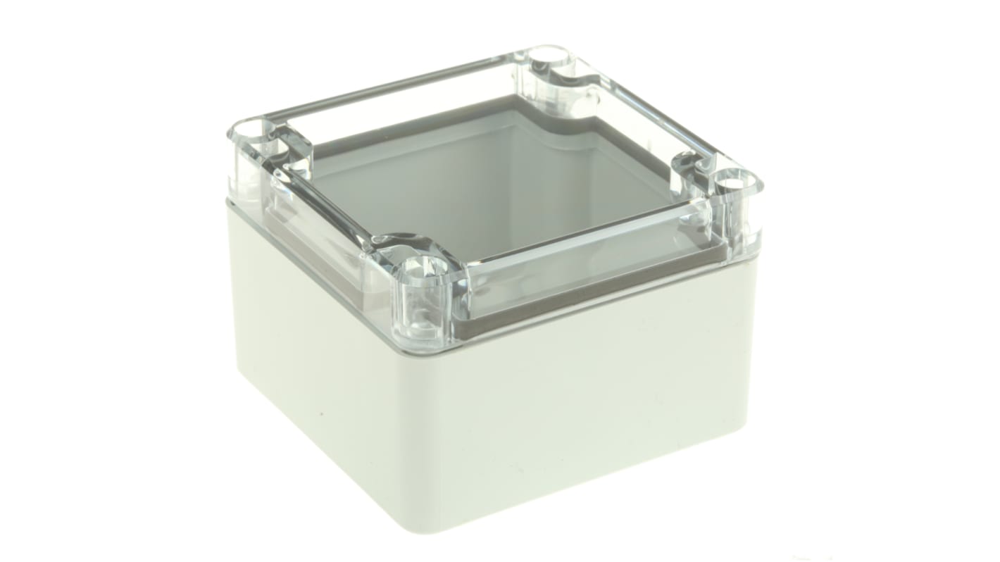 Fibox Transparent Polycarbonate Enclosure, IP66, IP67, 82 x 80 x 55mm