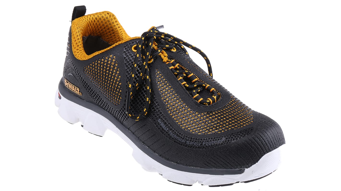 Krypton 8 DeWALT Krypton Men s Black White Yellow Stainless Steel Toe Capped Safety Trainers UK 8 EU 42 RS