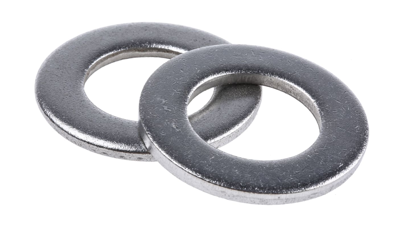 RS PRO Unterlegscheiben für M20 Schrauben Glatt A2 304 Flach-, 3.0mm x 21.0mm x 37.0mm, Edelstahl