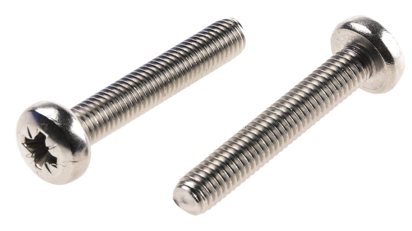 Śruby maszynowe M5 łeb z łbem walcowym soczewkowym Stal nierdzewna długość 30.0mm skok 0.80mm