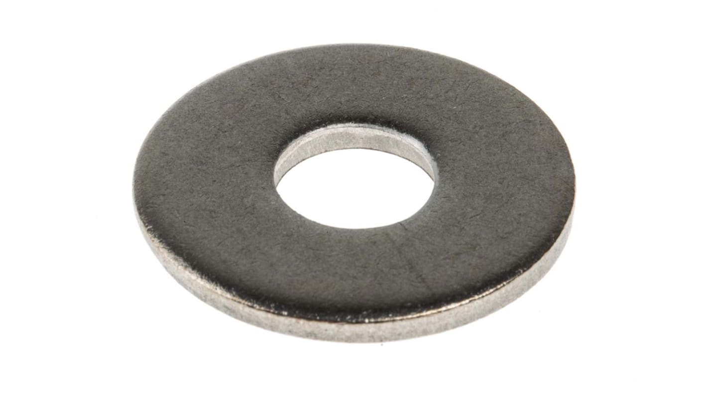 RS PRO Unterlegscheiben für M12 Schrauben Glatt A2 304 Flach-, 3.0mm x 13.0mm x 37.0mm, Edelstahl