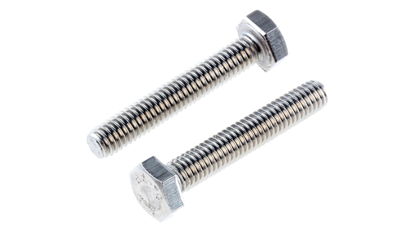 Śruba z łbem sześciokątnym gwint M6 35.0mm skok 1.0mm Stal nierdzewna Sześciokątny RS PRO