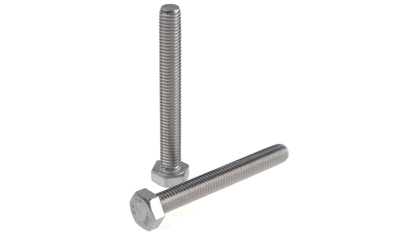 Śruba z łbem sześciokątnym gwint M8 65.0mm skok 1.25mm Stal nierdzewna Sześciokątny RS PRO