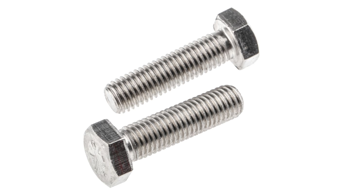 Śruba z łbem sześciokątnym gwint M12 45.0mm skok 1.75mm Stal nierdzewna Sześciokątny RS PRO