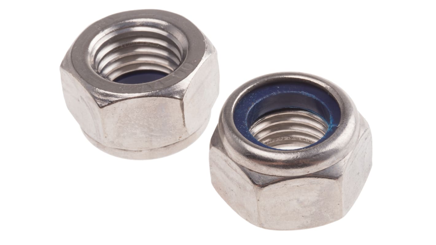 RS PRO Stainless Steel Lock Nut, DIN 985, M16