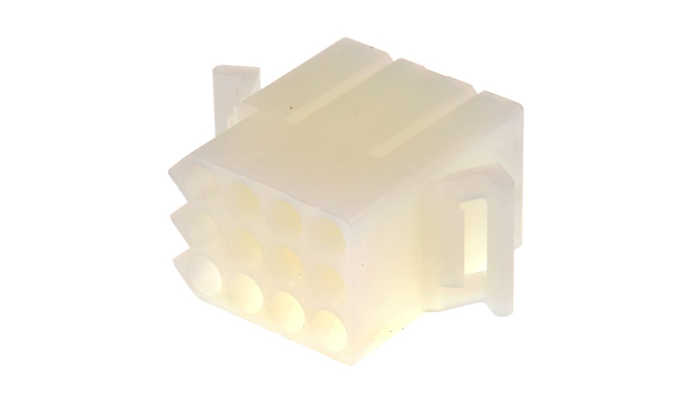 Carcasa de conector Molex 03-09-1121, Serie STANDARD .093", paso: 5.03mm, 12 contactos, 3 filas, Recto, Hembra, Montaje