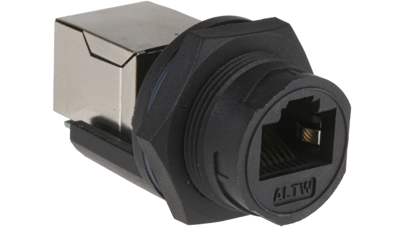 Amphenol Industrial LTW Series Female RJ45 Connector, Panel Mount, Cat5e, STP Shield Straight 8/8 -Way