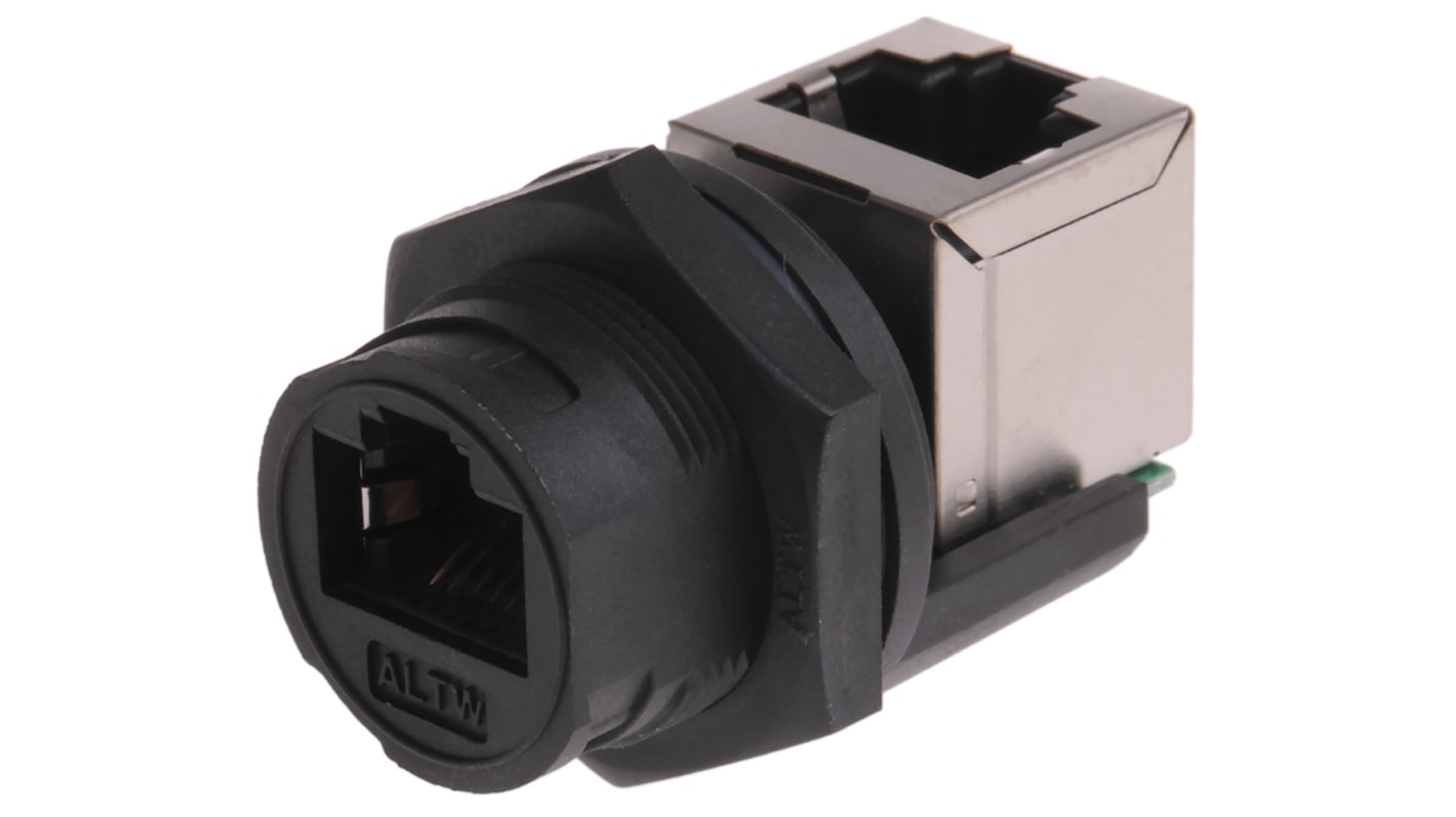 Connettore RJ45 Femmina Amphenol Industrial Cat5e, 8/8 vie, Montaggio a pannello