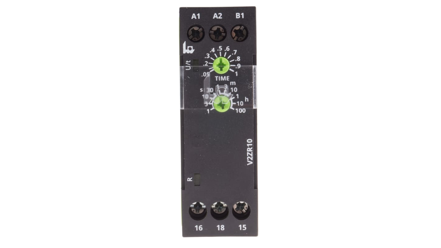 Tele V2ZR10 Zeitrelais, DIN-Schienen, 0.05 → 1s, 24 → 240V ac/dc, 1 Kont. Einfach, 1-poliger Wechsler