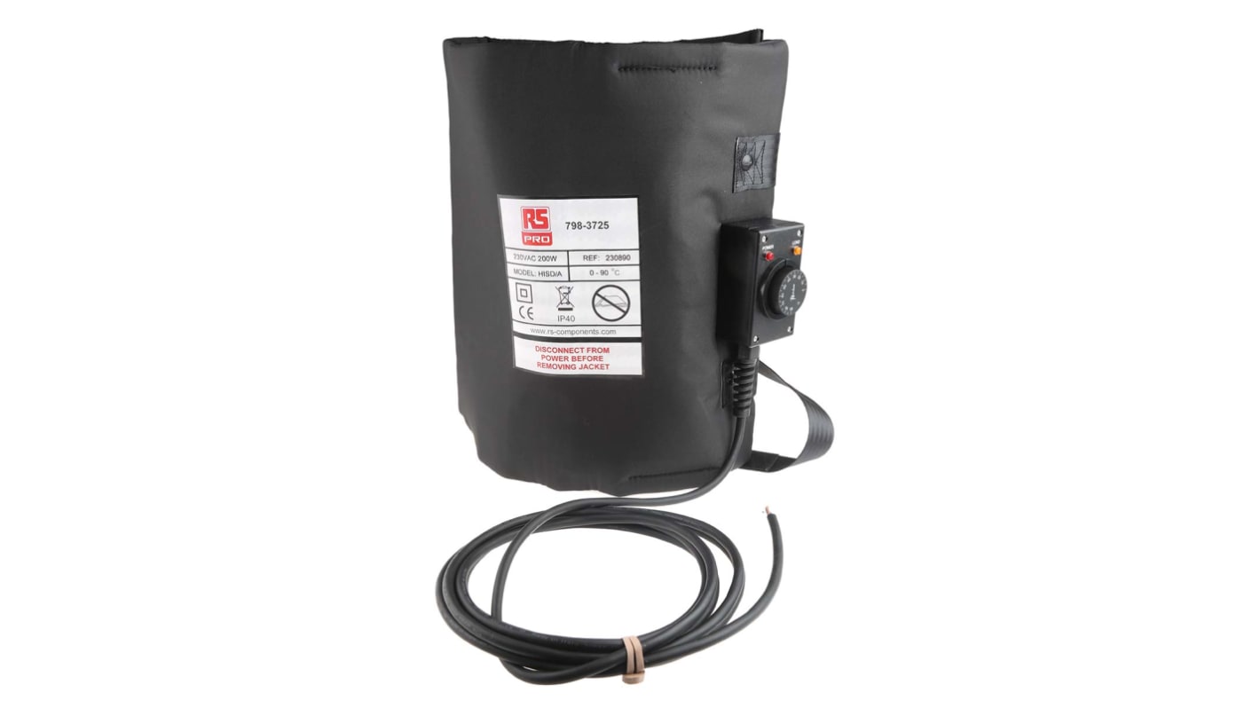Calentador de bidones - Nylon de poliuretano RS PRO, 230 V ac, 200 W