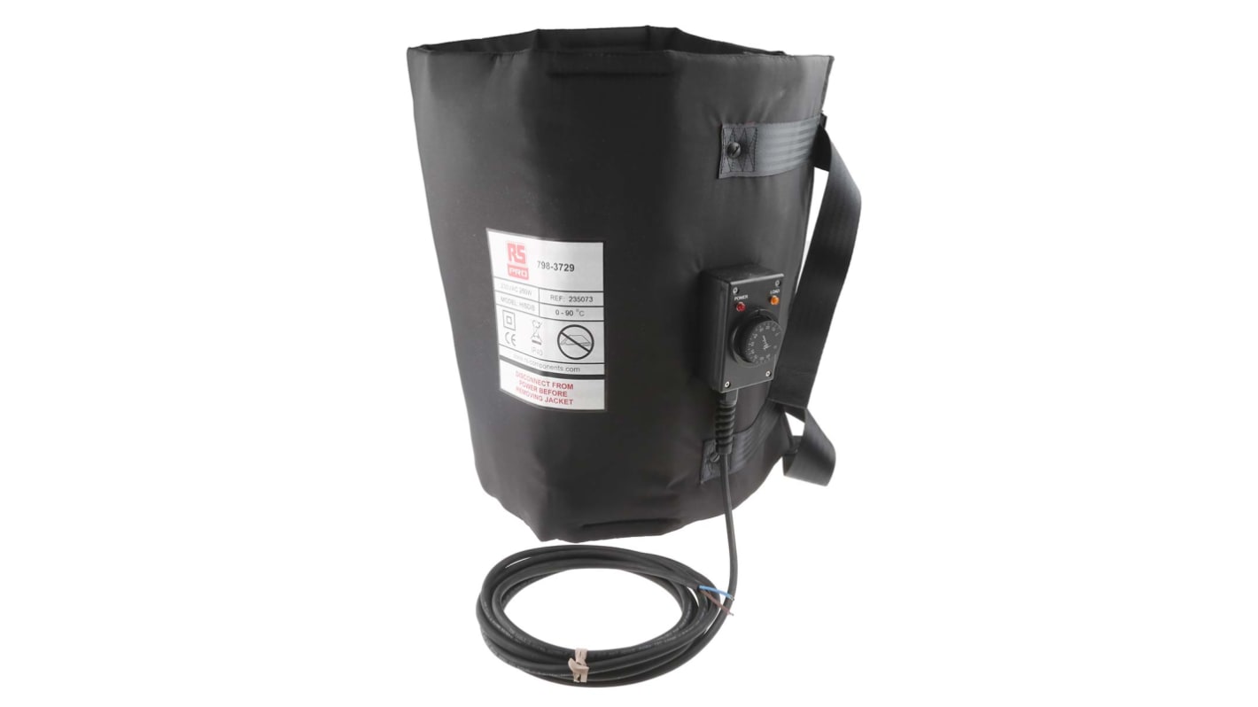 RS PRO Polyester Side Drum Heating Jacket, 460 x 1250mm, 50l