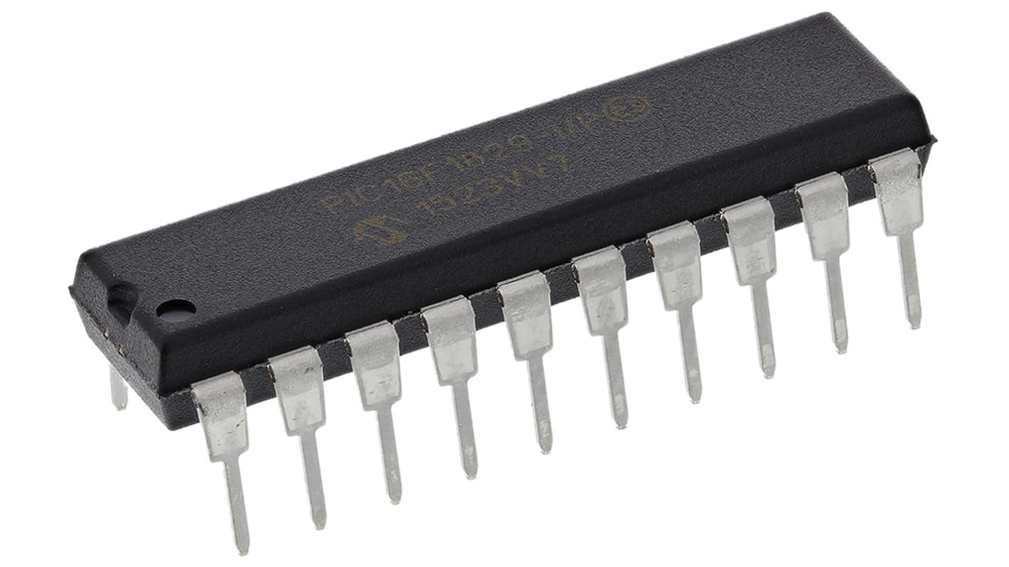 Microcontrolador Microchip PIC16F1829-I/P, núcleo PIC de 8bit, RAM 1,024 kB, 32MHZ, PDIP de 20 pines
