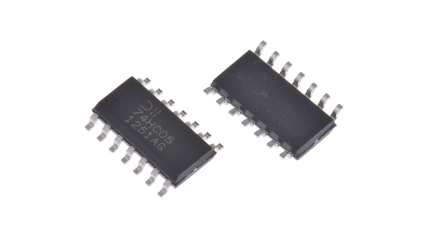 DiodesZetex 74HC05S14-13 Hex Schmitt Trigger Inverter, 14-Pin SOIC