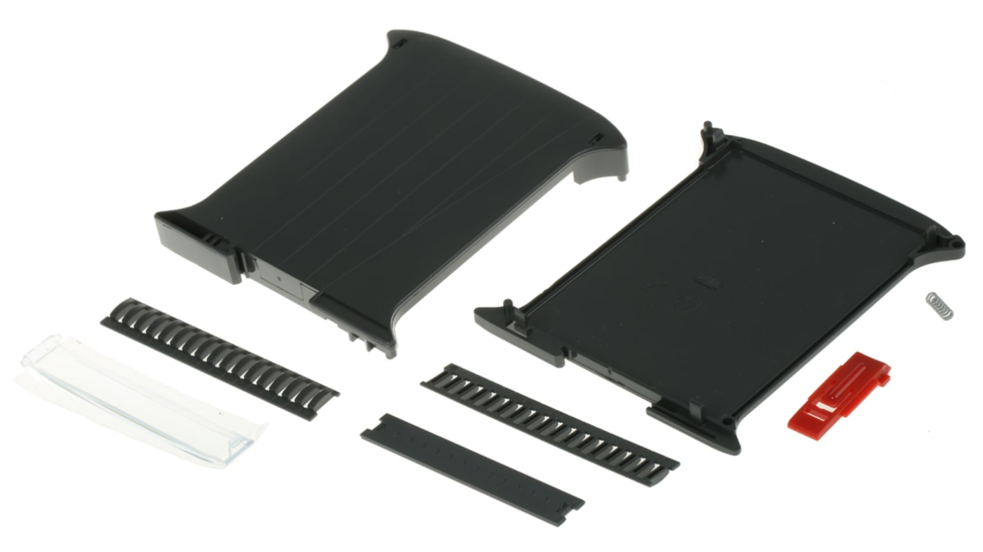 Contenitore guida DIN Italtronic serie Railbox, Nero, ABS, policarbonato, 101 x 17.5 x 120mm