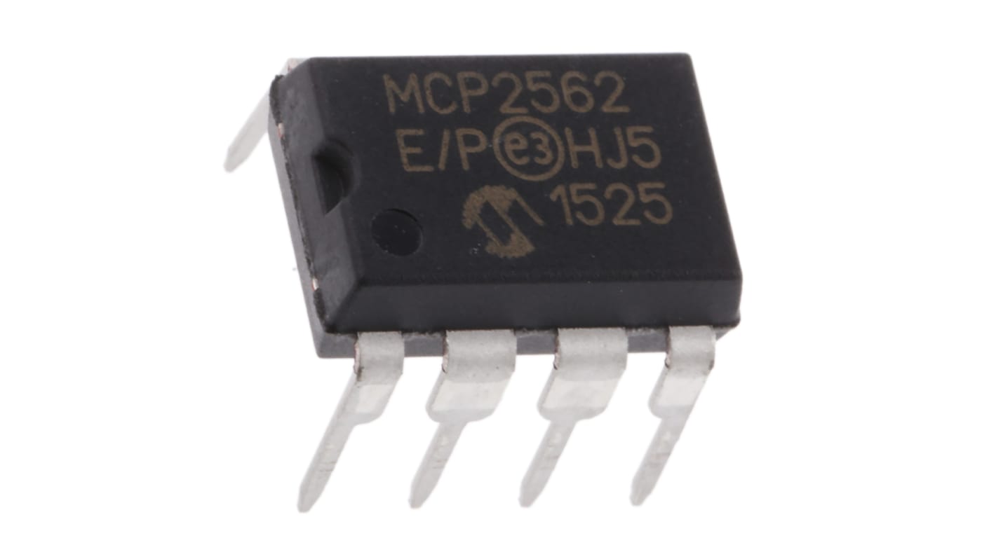 Microchip MCP2562-E/P, CAN Transceiver 1Mbps IEC 61000-4-2, 8-Pin PDIP