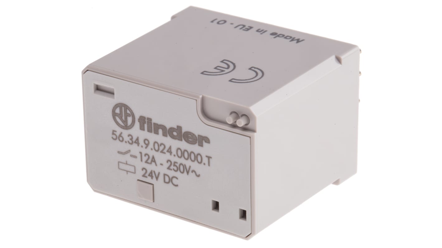 Finder Plug In Power Relay, 24V dc Coil, 12A Switching Current, 4PDT